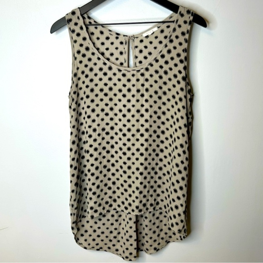 Pleione Black and Tan Tank Top Size S